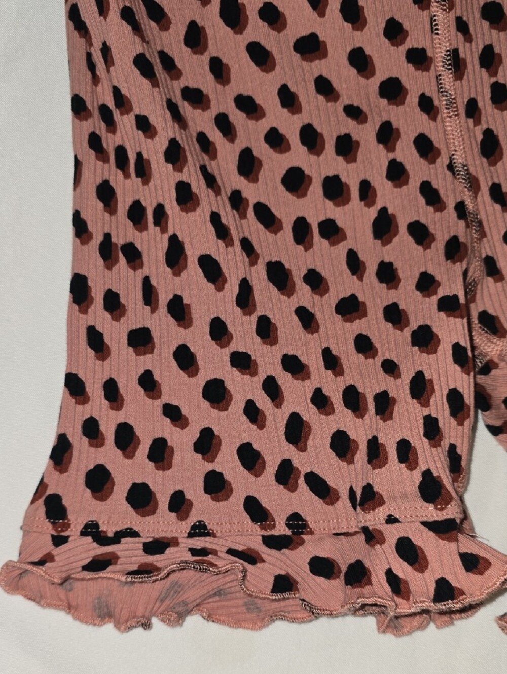 Beach Riot Rust Leopard-Spot Ribbed Shorts - Picture 3 of 5